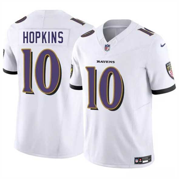 Men & Women & Youth Baltimore Ravens #10 DeAndre Hopkins White 2025 F.U.S.E. Vapor Limited Jersey->baltimore ravens->NFL Jersey